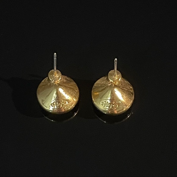 ✨Stunning VTG Signed Napier Teal Stud Earrings - Picture 2 of 2